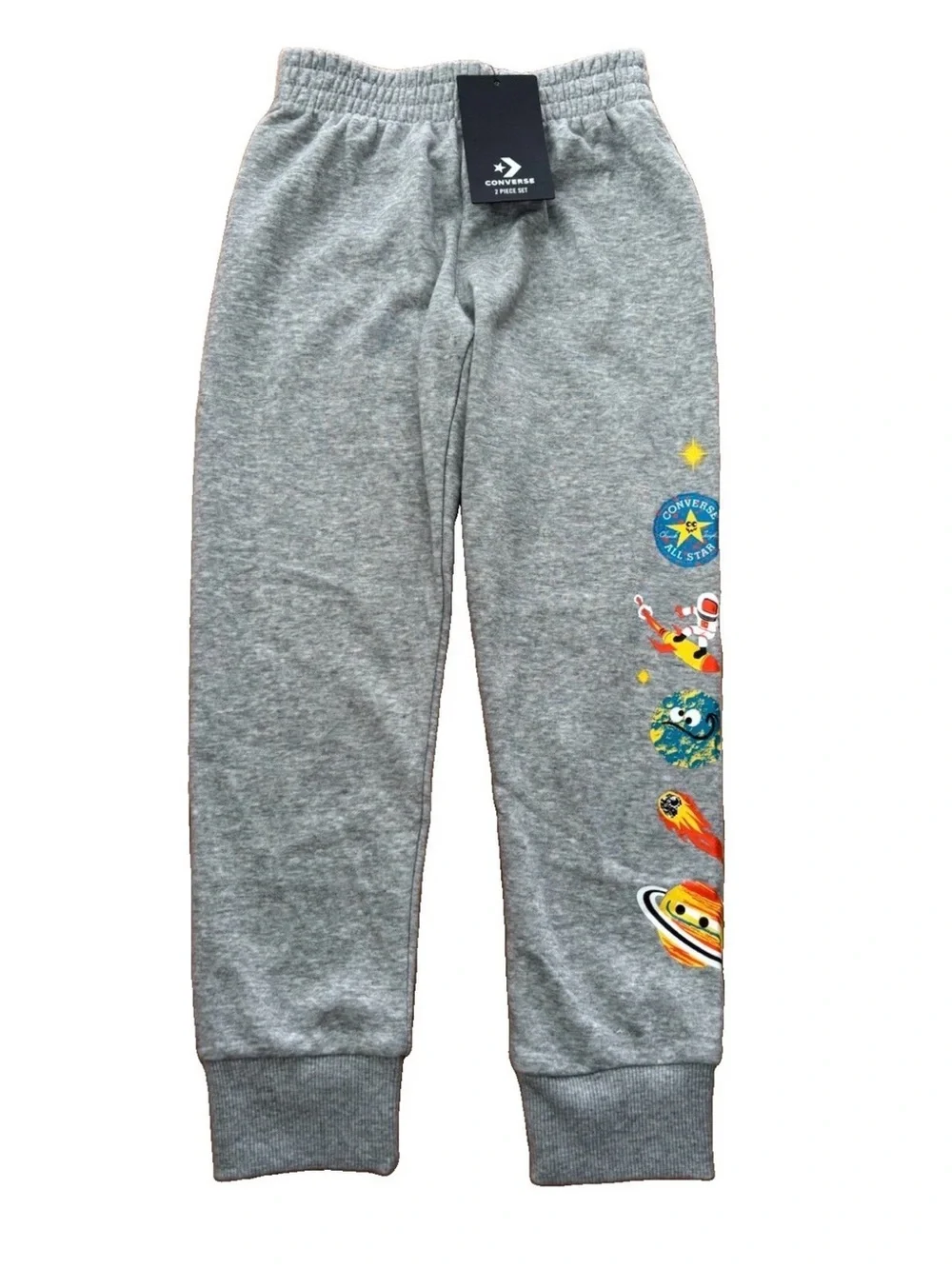 Converse Boys Space Print Short Sleeve Tee & Joggers Set - Size 7